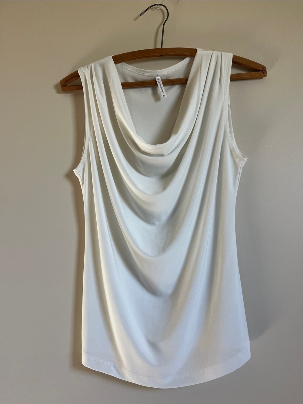Passport White Cowl Neck Sleeveless Camisole